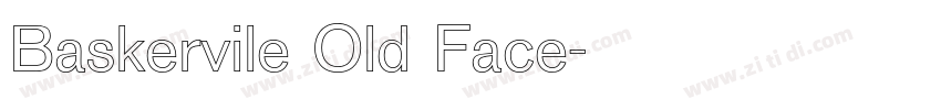 Baskervile Old Face字体转换